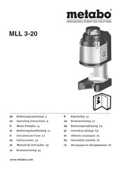 Metabo MLL 3-20 Manual De Instrucciones