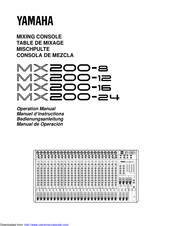 Yamaha MX 200-24 Manual De Operación