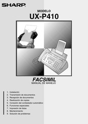 Sharp FACSIMIL UX-P410 Manual De Manejo