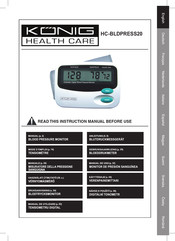 König Health Care HC-BLDPRESS20 Manual De Uso