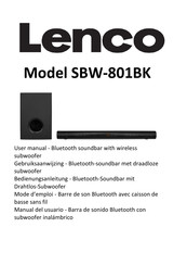 Lenco SBW-801BK Manual Del Usuario