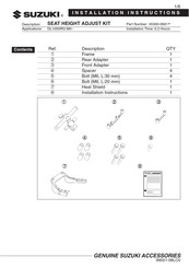 Suzuki DL1050RQ M0 Serie Instrucciones De Instalación