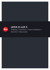 Leica D-LUX 5 Instrucciones