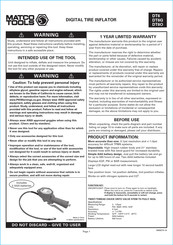 Matco Tools DT6 Manual De Instrucciones