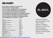 Sharp EL-2631L Manual De Manejo