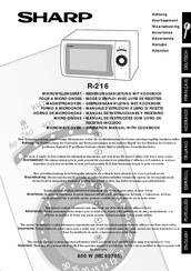 Sharp R-216 Manual De Instrucciones Y Recetario