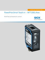 SICK PowerProx Small Teach-in WTT190L-K2233 Instrucciones De Operación