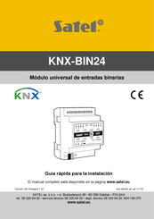 Satel KNX-BIN24 Guía Rápida Para La Instalación