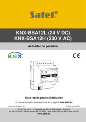 Satel KNX-BSA12H Guía Rápida Para La Instalación