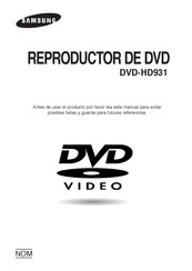 Samsung DVD-HD931 Manual De Instrucciones