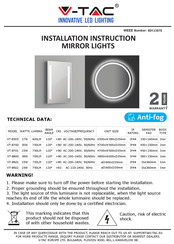 V-TAC VT-8601 Instrucciones De Instalación