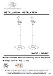 Mounting Dream MD5402 Manual De Instrucciones