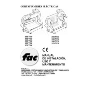 Fac 350 TSV Manual De Instalación, Uso Y Mantenimiento