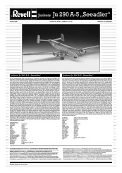REVELL Junkers Ju 290 A-5 Seeadler Manual Del Usuario