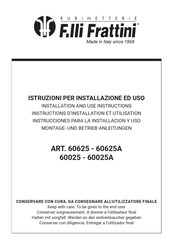 F.lli Frattini 60625 Instrucciones Para La Instalación Y Uso