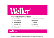 Cooper Tools Weller WSF 80 D8 Instrucciones Para El Manejo