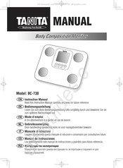 Tanita BC-730 Manual De Instrucciones