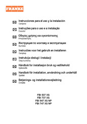 Franke FBI 747 XS NP Instrucciones Para El Uso Y La Instalacion