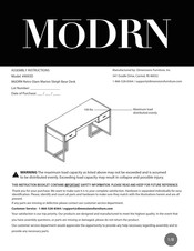 MōDRN 9093D Instrucciones De Ensamble