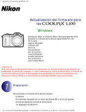 Nikon COOLPIX L100 Guía De Actualización Del Firmware