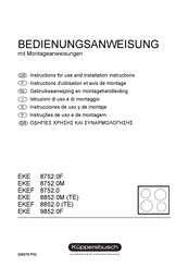 Kuppersbusch EKE 9852.0F Instrucciones De Uso Y De Montaje