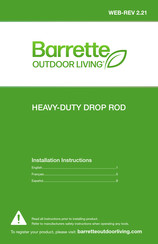 Barrette HEAVY-DUTY DROP ROD Manual De Instrucciones