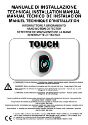 VDS TOUCH Manual Técnico De Instalación