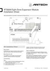 Aritech ATS608 Manual De Instalación
