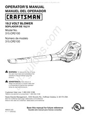 Craftsman 315.CR2100 Manuel Del Operador