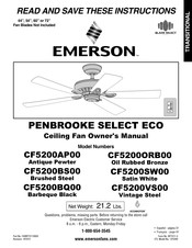 Emerson PENBROOKE SELECT ECO CF5200VS00 Manual Del Usuario