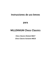 Millennium Chess Classics Exclusive M828 Instrucciones De Uso Breves