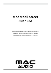 MAC Audio Sub 108A Manual Del Usuario