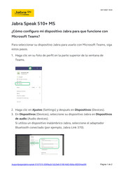 Jabra Speak 510+ MS Guía De Configuración Rápida