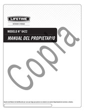 Lifetime 6422 Manual Del Propietário