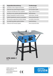 Gude GTK 2000.1 Traducción Del Manual Original