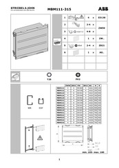 Abb STRIEBEL & JOHN MBM111-315 Manual De Instrucciones