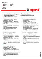 Legrand Mosaic 766 90 Manual De Instrucciones