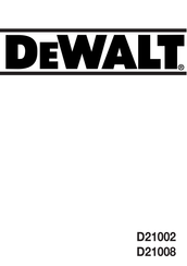 DeWalt D21002 Manual De Instrucciones