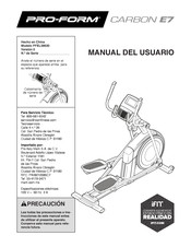 Pro-Form Carbon E7 Manual Del Usuario