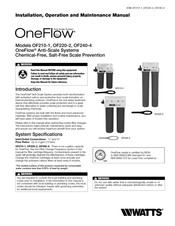 Watts OneFlow OF210-1 Manual De Instalación, Operación Y Mantenimiento