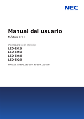 NEC LED-E018i Manual Del Usuario