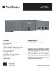 AudioSource AMPSUB210 El Manual Del Propietario