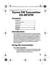 Dynex DX-MP3FM Manual De Instrucciones