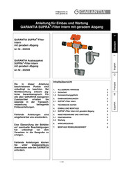 Garantia SUPRA 202559 Instrucciones De Instalación Y Mantenimiento