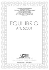 Gessi EQUILIBRIO 52001 Manual De Instrucciones