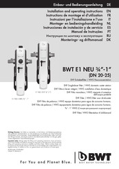 BWT E1 NEU 3/4-1 Instrucciones De Instalación Y De Servicio