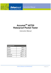 Fisherbrand Accumet AET30 Manual De Instrucciones