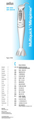 Braun Multiquick 3 MR 330 Sauce Manual Del Usuario