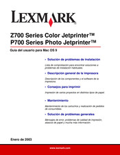 Lexmark Jetprinter P700 Serie Guia Del Usuario