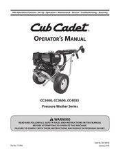 Cub Cadet Pressure Washer Serie Manual Del Operador